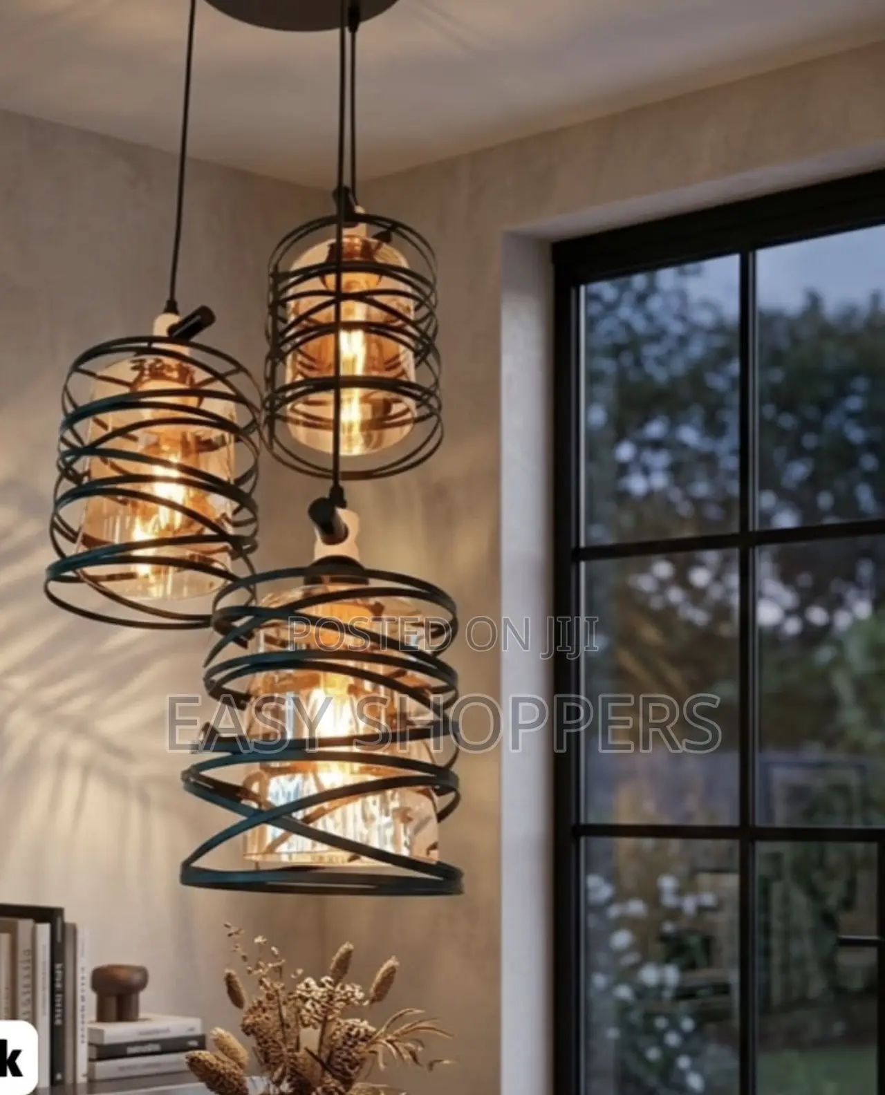 3pcs Stylish Industrial Cluster Pendant Light Chandelier Light