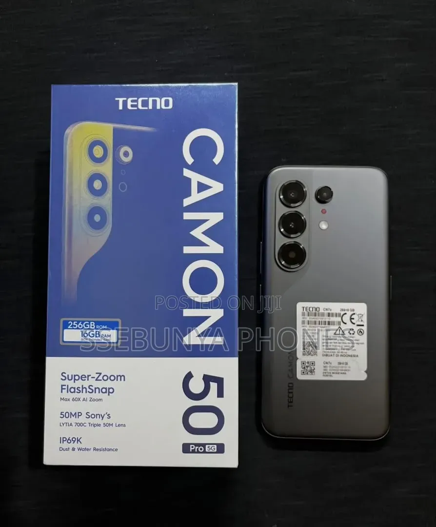 New Tecno Camon 50 Pro 256 GB Black