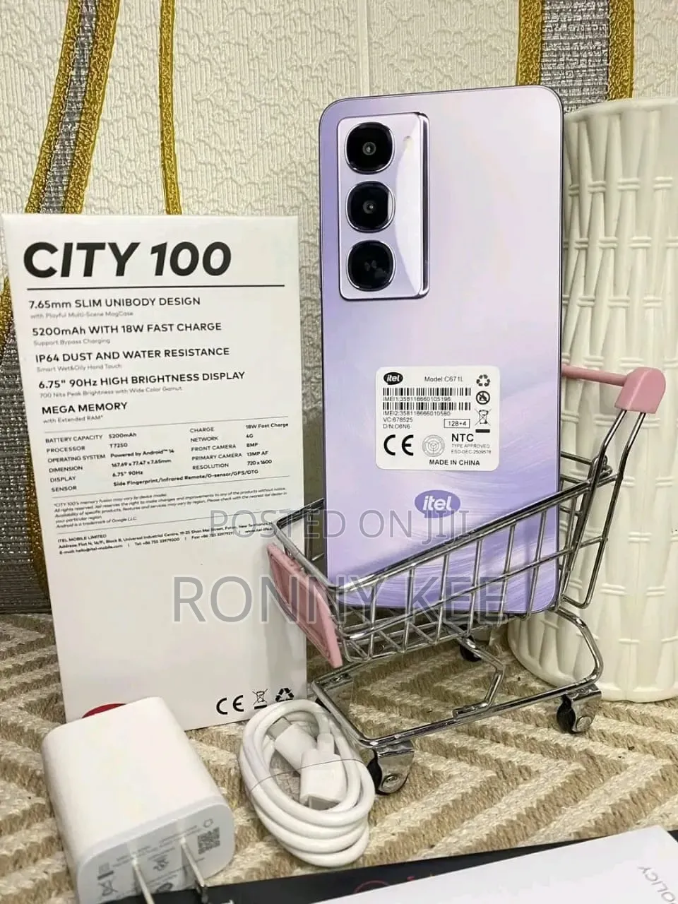 New Itel City 100 128 GB Pink