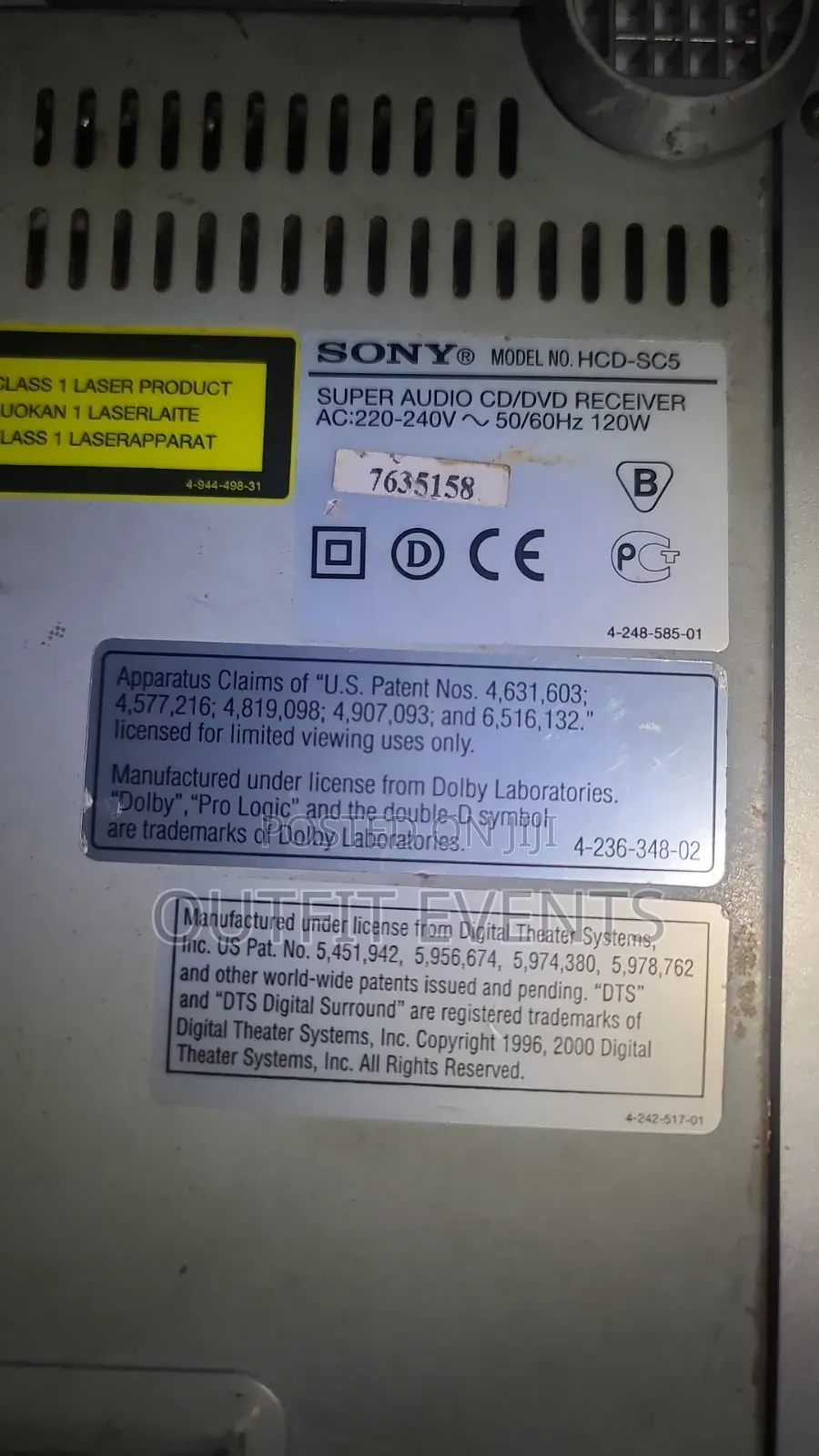 S- Master Sony Digital Amplifier Home Theater