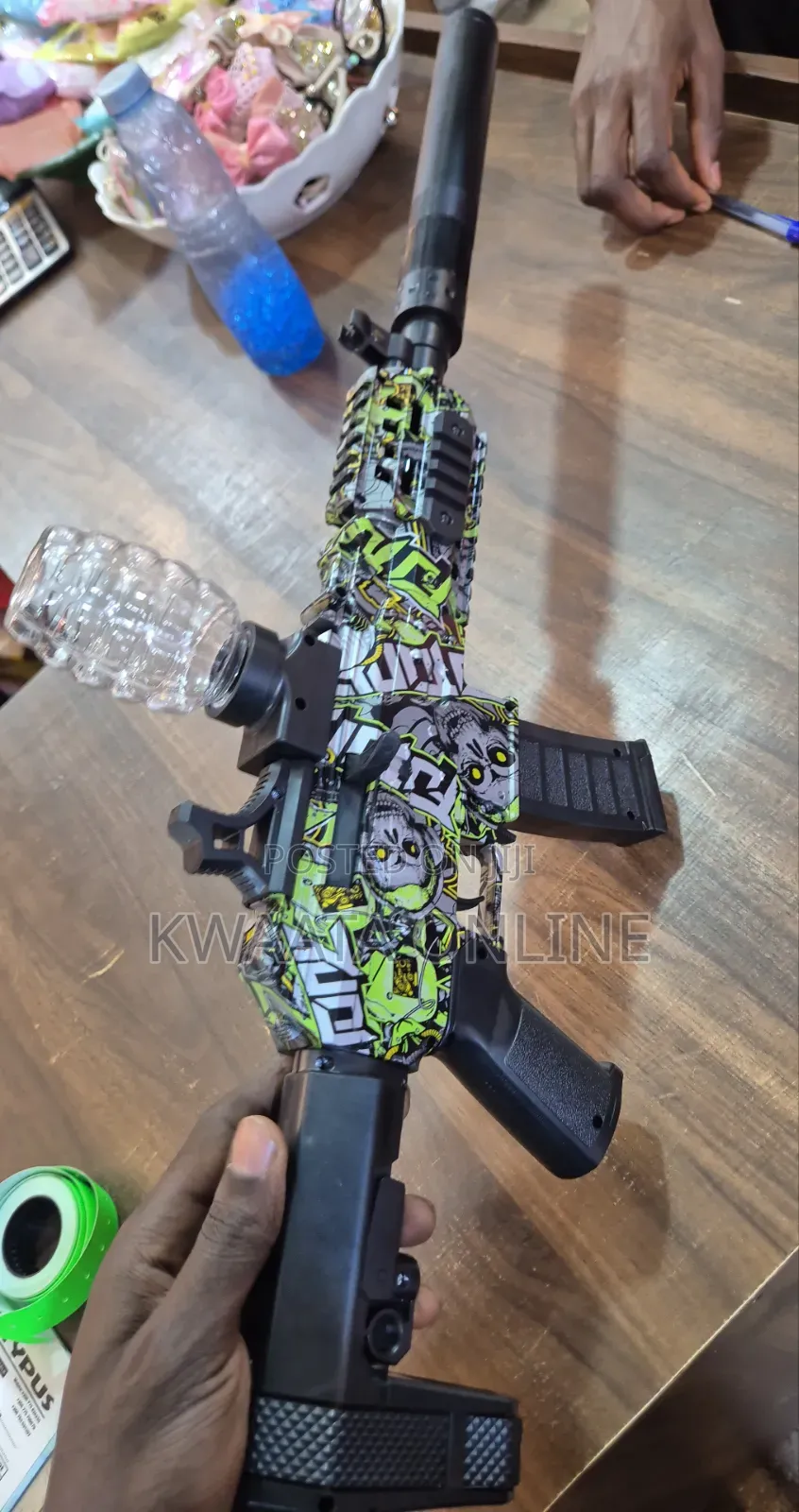 Tactical Gel Blaster Toy Gun With Hopper Magazine Water Bead Blaster