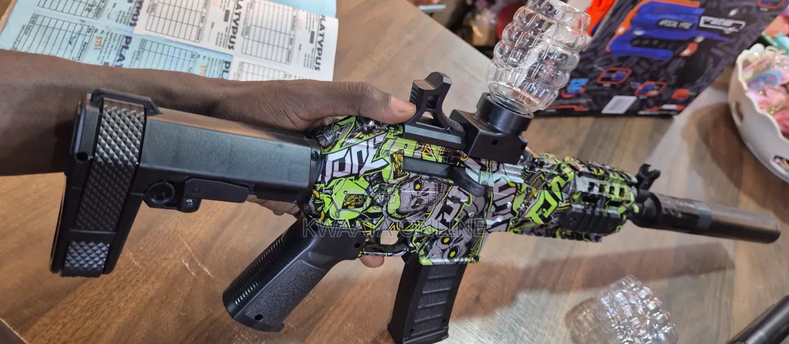 Tactical Gel Blaster Toy Gun With Hopper Magazine Water Bead Blaster