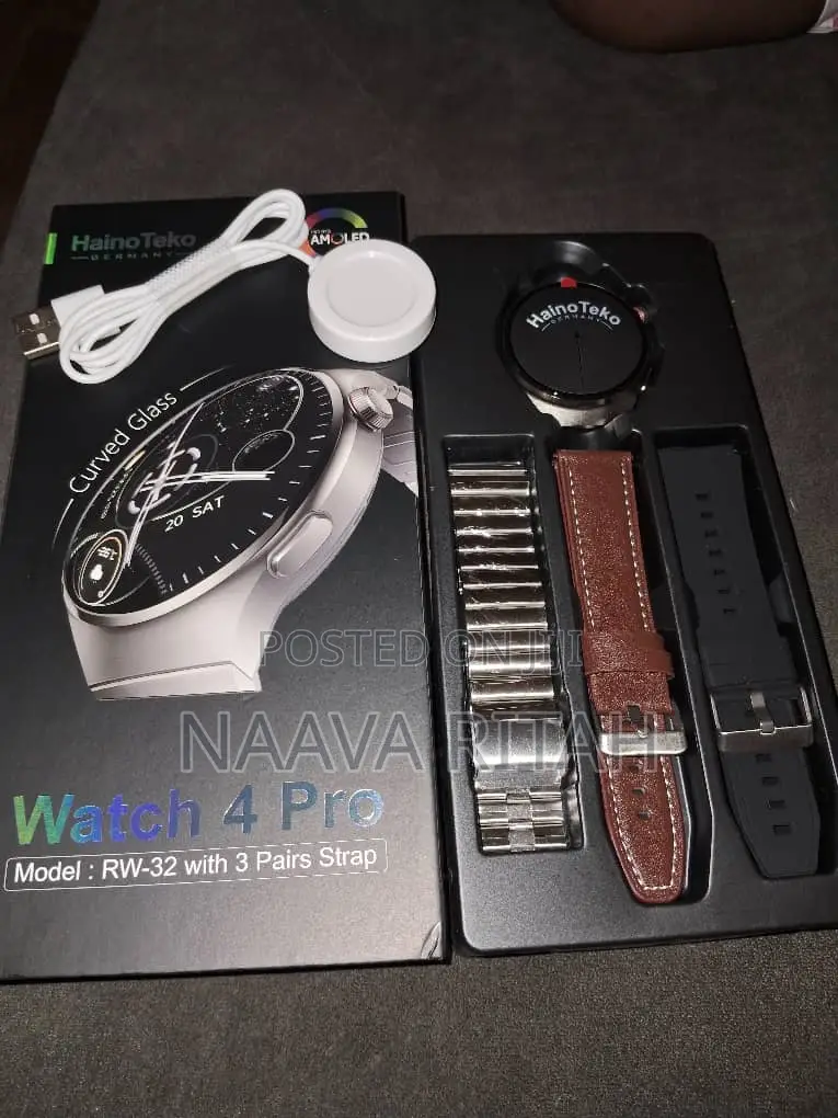 HainoTeko Watch 4 Pro Amoled Smartwatch (Hainoteko Rw32) BROWN