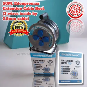 EdonPromax-50m Extension Cable Reel(3wiresX2.5mm,Heavyduty/Industrial)