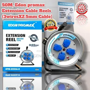 EdonPromax-50m Extension Cable Reel(3wiresX2.5mm,Heavyduty/Industrial)