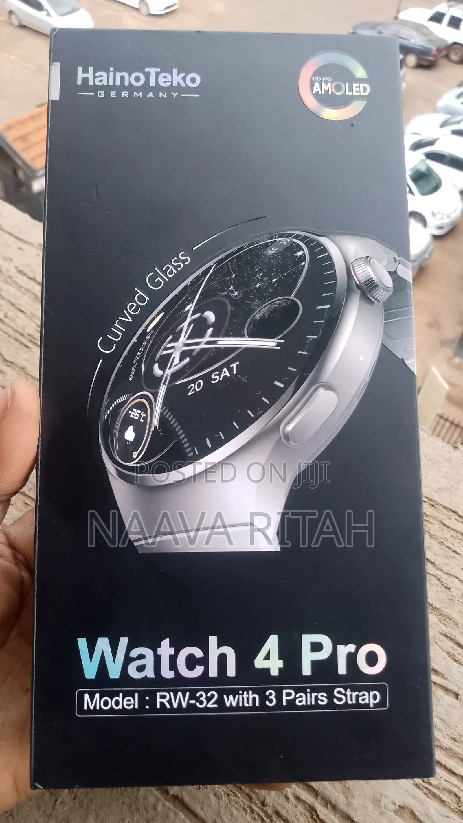 HainoTeko Watch 4 Pro Amoled Smartwatch (Hainoteko Rw32) BROWN