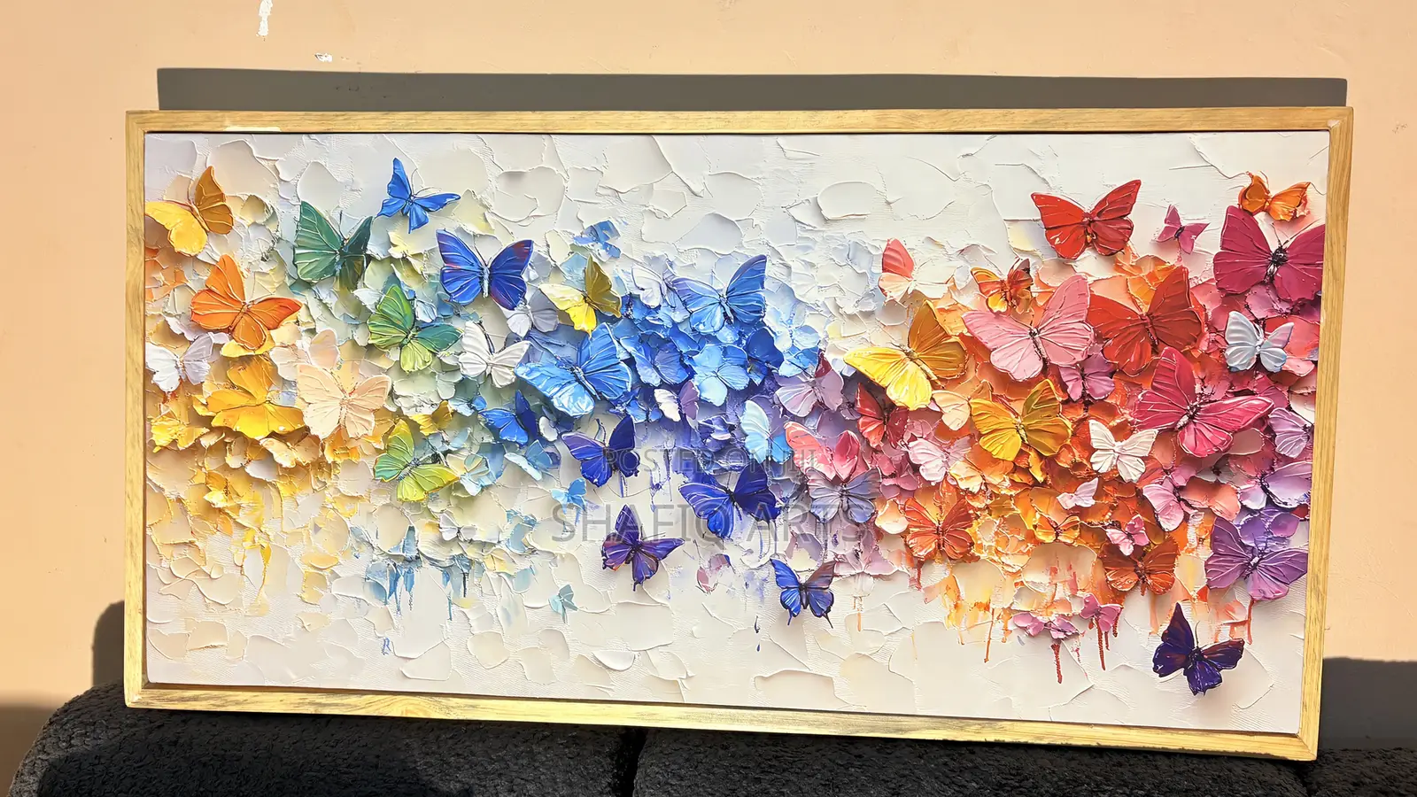 Vibrant Modern Abstract Butterfly Original Canvas Art