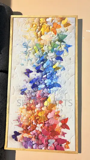 Vibrant Modern Abstract Butterfly Original Canvas Art