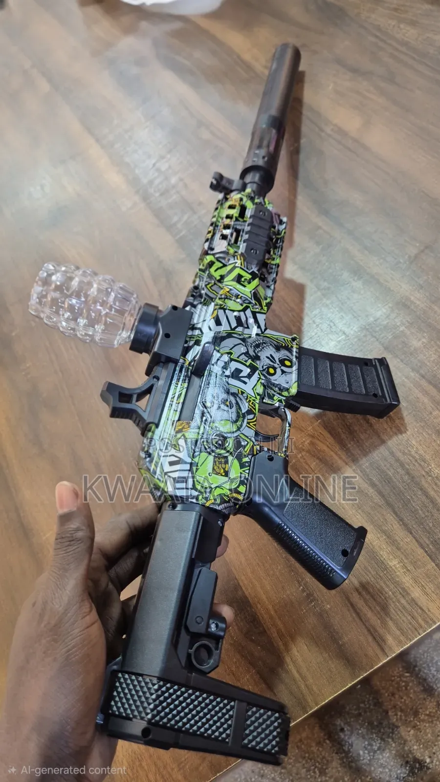 Tactical Gel Blaster Toy Gun With Hopper Magazine Water Bead Blaster