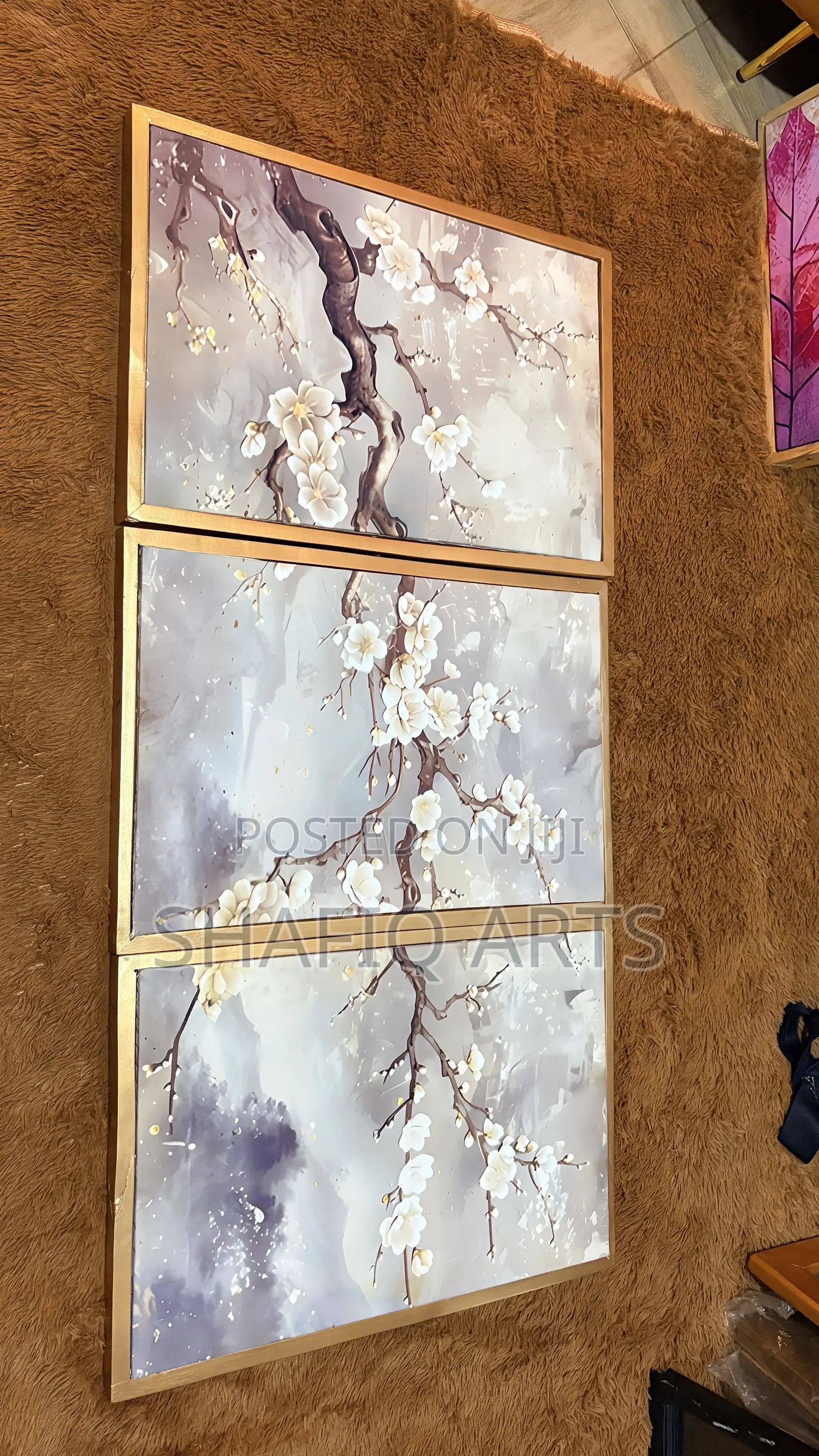 Chinese Plum Blossom Original Art Framed Canvas Wall Painting