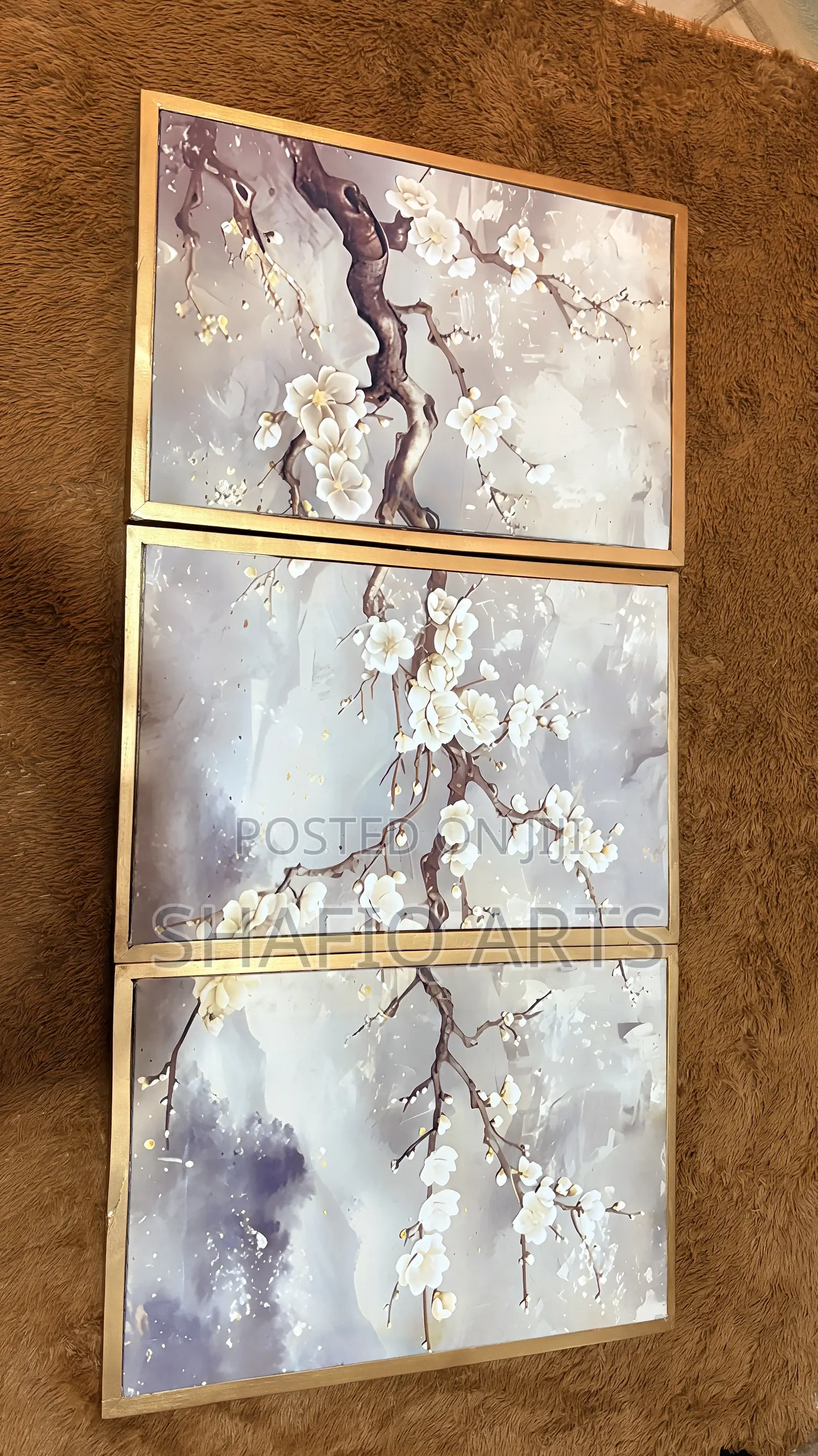 Chinese Plum Blossom Original Art Framed Canvas Wall Painting