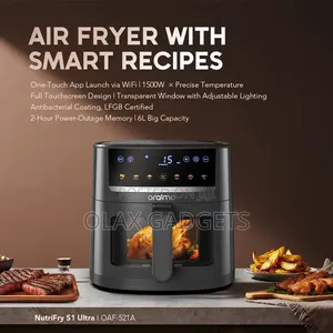 Oraimo NutriFry S1 Ultra 1500W 6L AppControl Full Touchscreen Airfryer