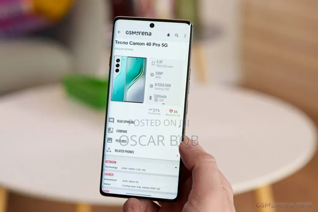 New Tecno Camon 40 Pro 5G 256 GB Gray