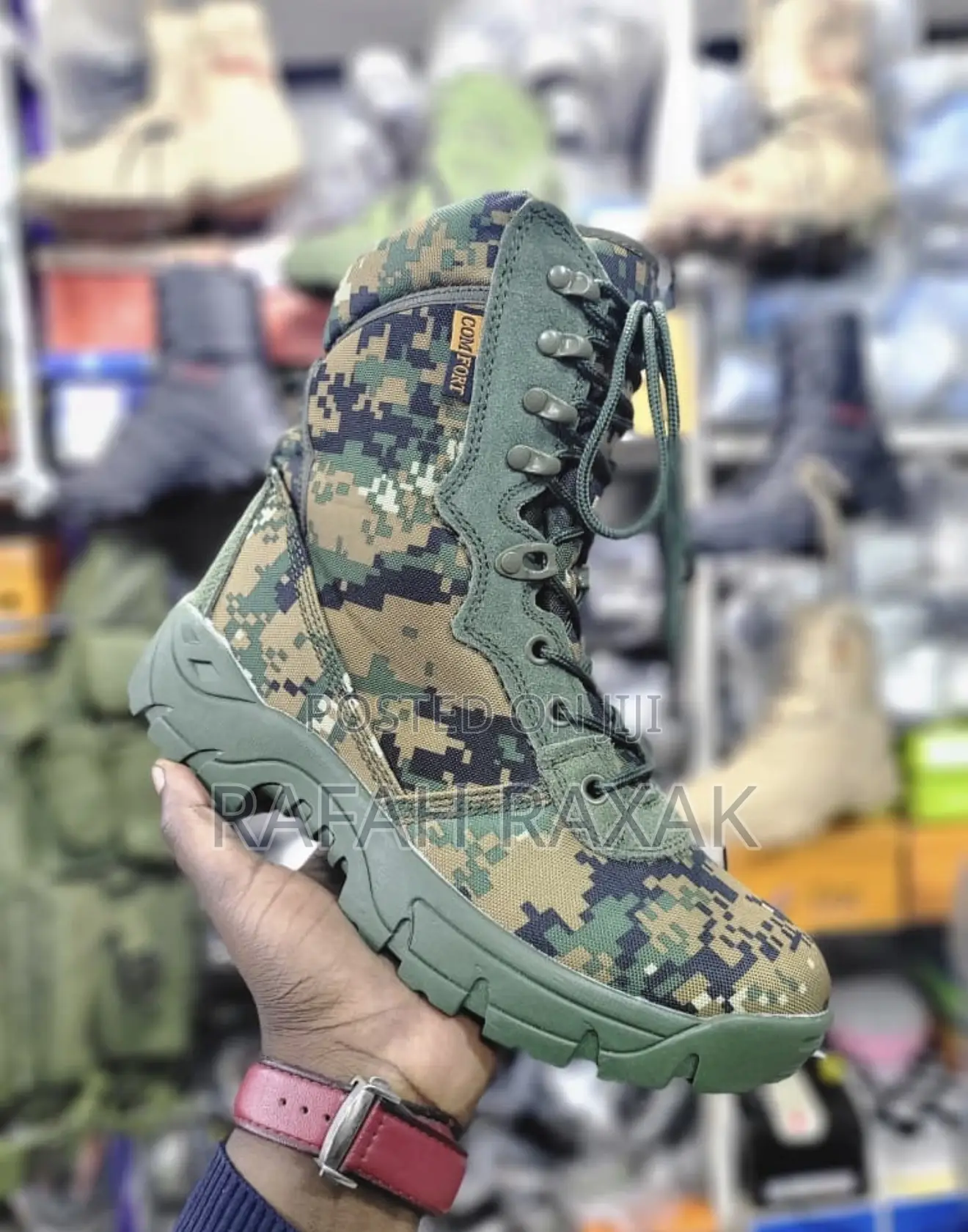 Original Men’S Comfort High Top Camouflage Military Desert Boots