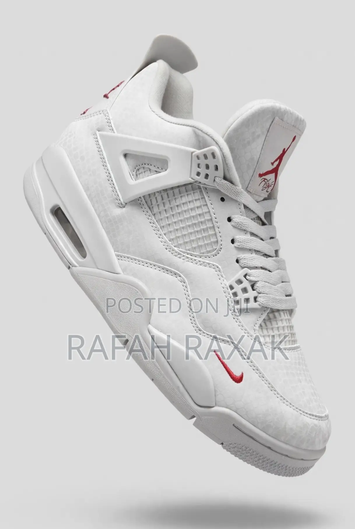 Original Grey Air Jordan 4 Retro Bike Sneakers