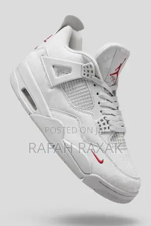 Original Grey Air Jordan 4 Retro Bike Sneakers
