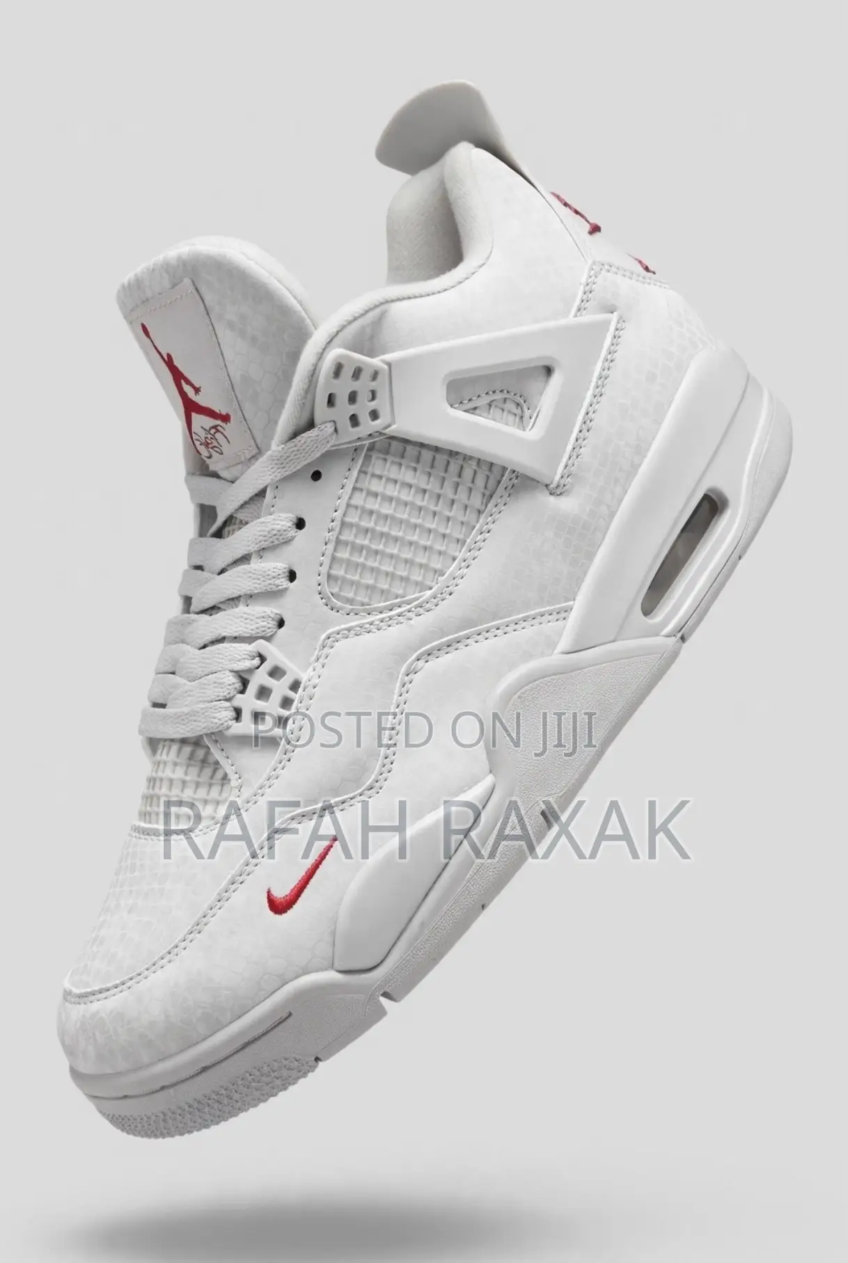Original Grey Air Jordan 4 Retro Bike Sneakers