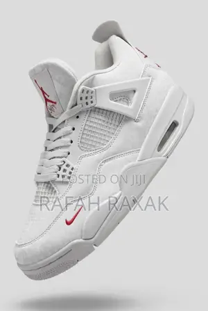 Original Grey Air Jordan 4 Retro Bike Sneakers