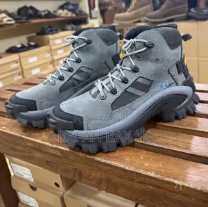 Men’s Mid-Gray Caterpillar “CAT” Invader Work Hard Sneaker Boots