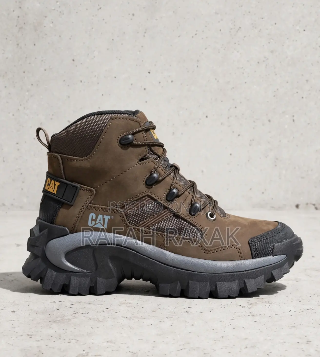 Men’s Chocolate CATERPILLAR Casual Invader Mid Vent High Sneaker Boots