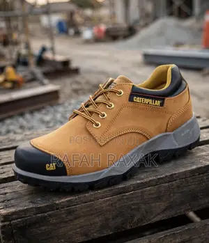 Original Mustard Yellow CAT Casual Low-Cut Safety Hard Work Shoes