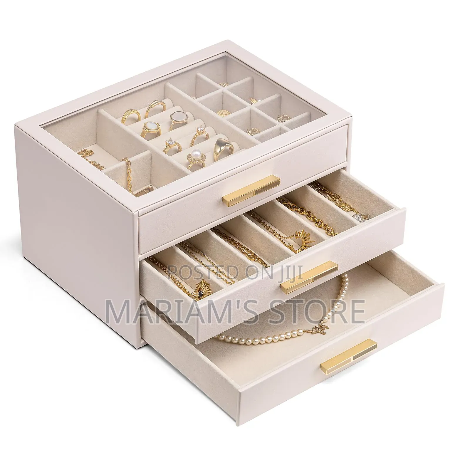 Multi-Tier Modern Jewelry Box Organizer