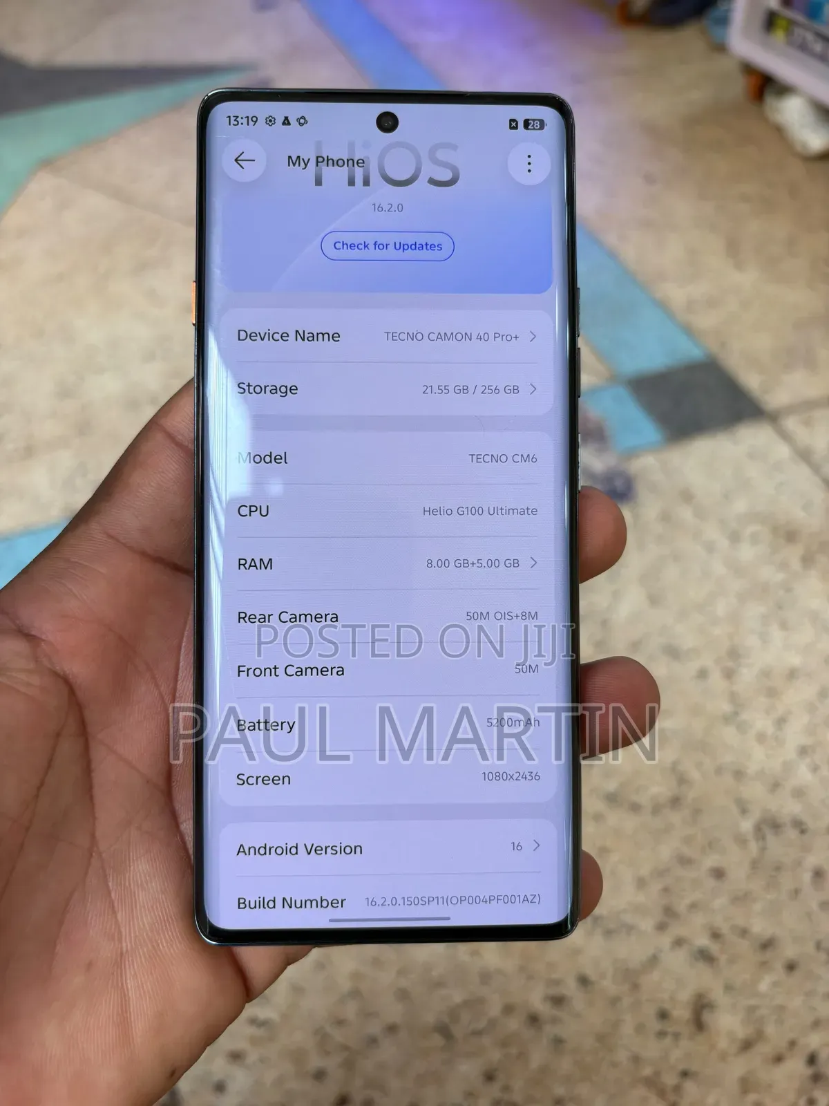 New Tecno Camon 40 Pro 4G 256 GB Black