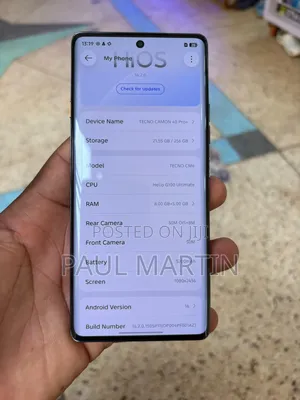 New Tecno Camon 40 Pro 4G 256 GB Black