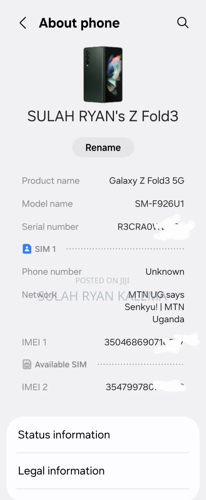 Samsung Galaxy Z Fold3 5G 256 GB Blue