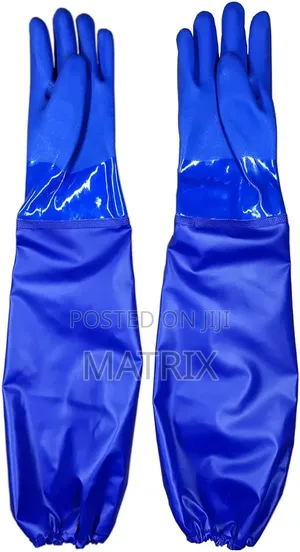 Chemical Resistant Extra Long Rubber Gloves,Waterproof, Resist Oil.