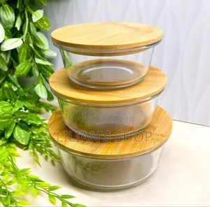 3pcs Glass Food Storage Containers