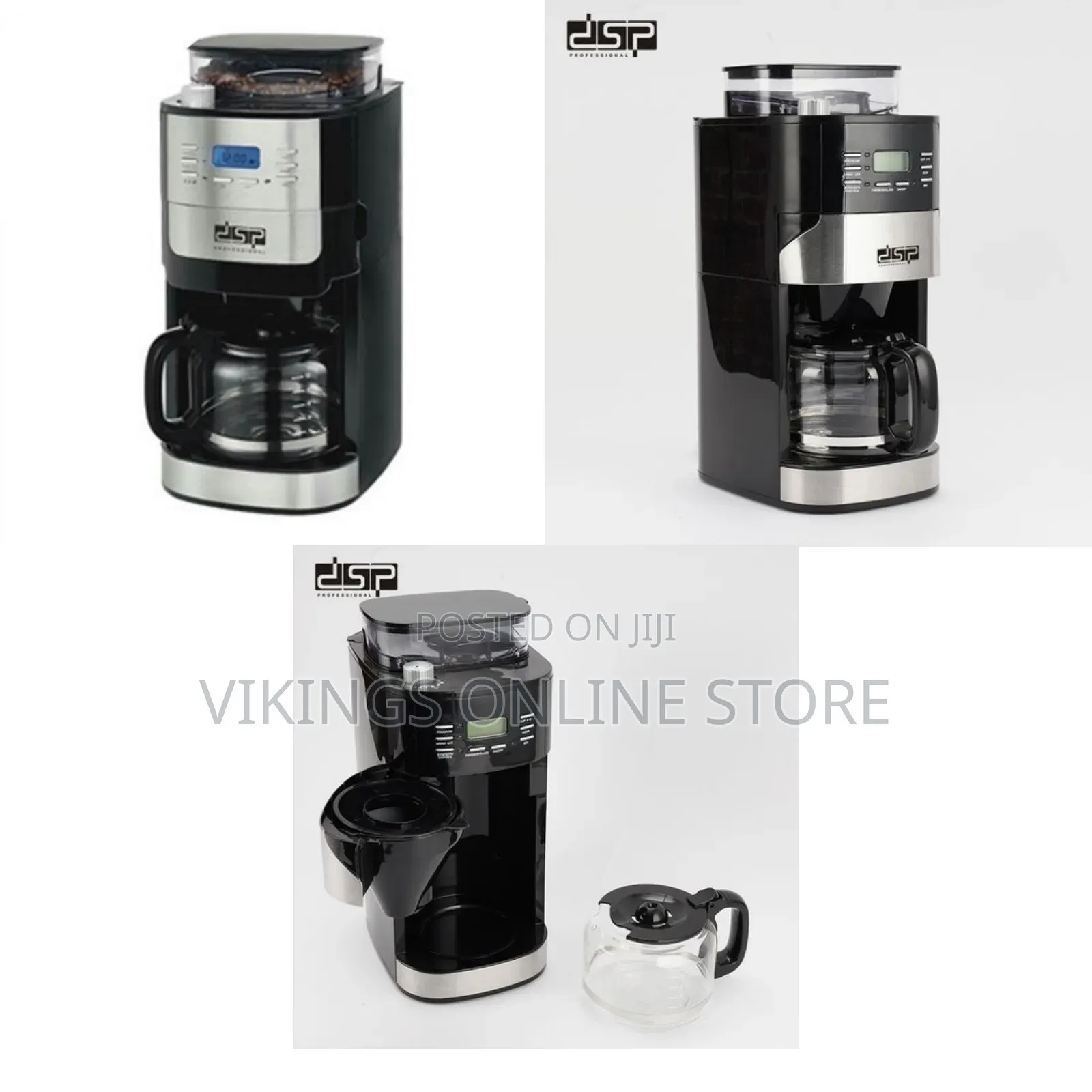DSP 2 In1 Automatic Electric Espresso Coffee Maker Machine- Black