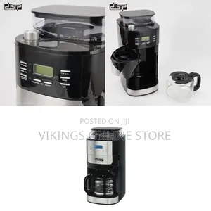 DSP 2 In1 Automatic Electric Espresso Coffee Maker Machine- Black