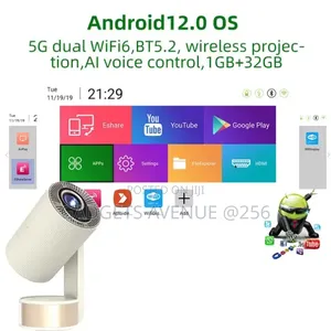 Portable Smart Android Projector Featuring Native 1080p Resolution,