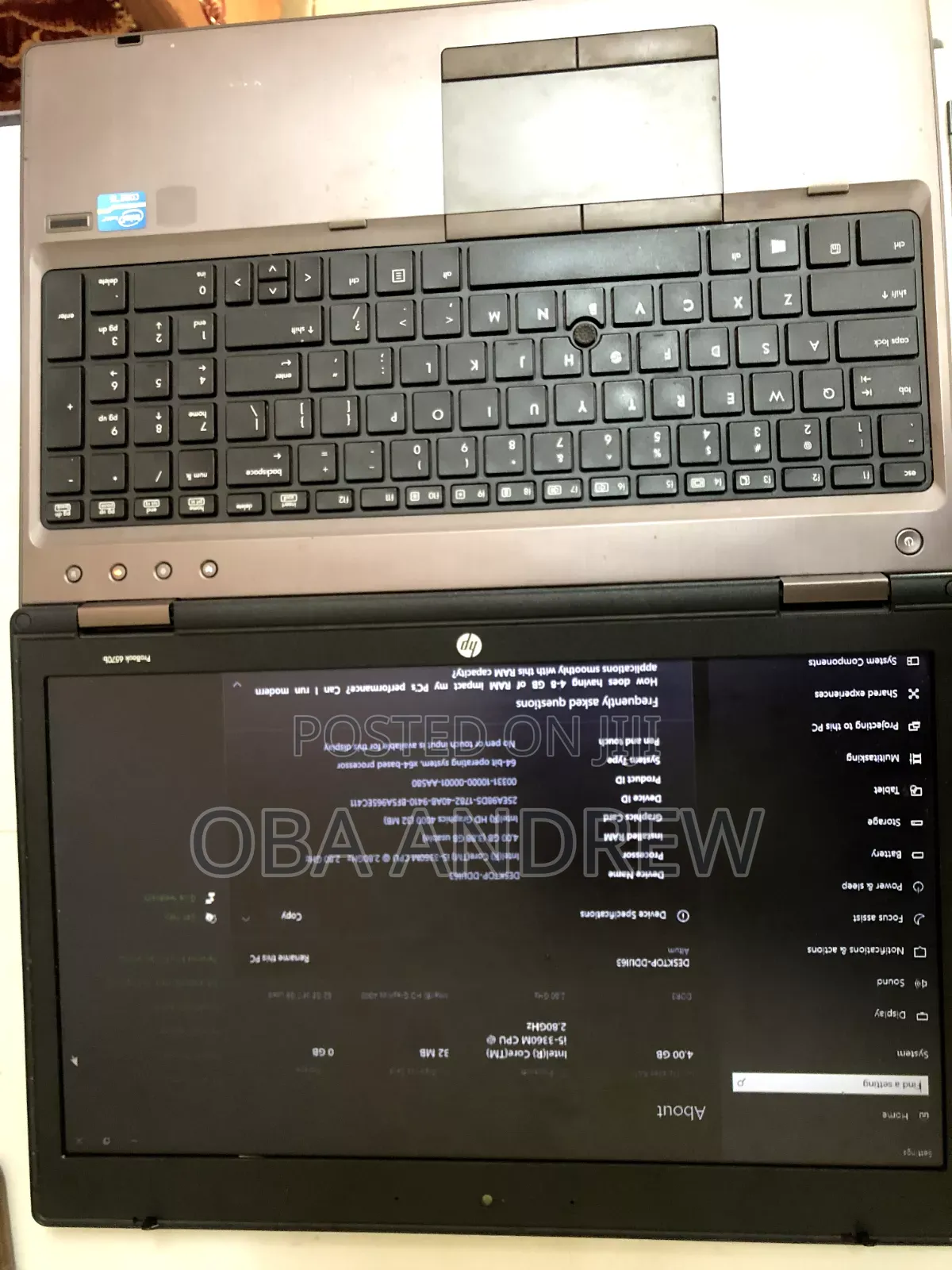 Laptop HP ProBook 6570B 4GB Intel Core i5 HDD 500GB