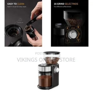 Electric Coffee Grinder 2.0, Adjustable Burr Mill With 16 Precise