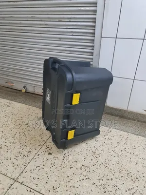 Yellow Latches Plastic Storage Boxes 150litres Black