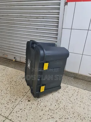 Yellow Latches Plastic Storage Boxes 150litres Black