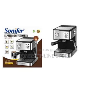 Sonifer 1.5 Litre Electric Espresso Coffee Maker Machine- Silver