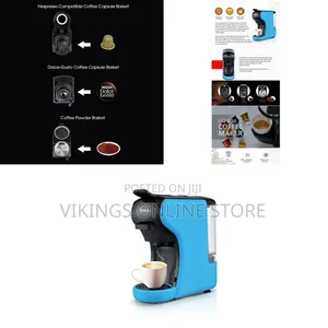 Saachi Pod Capsule Coffee Espresso Machine-Blue