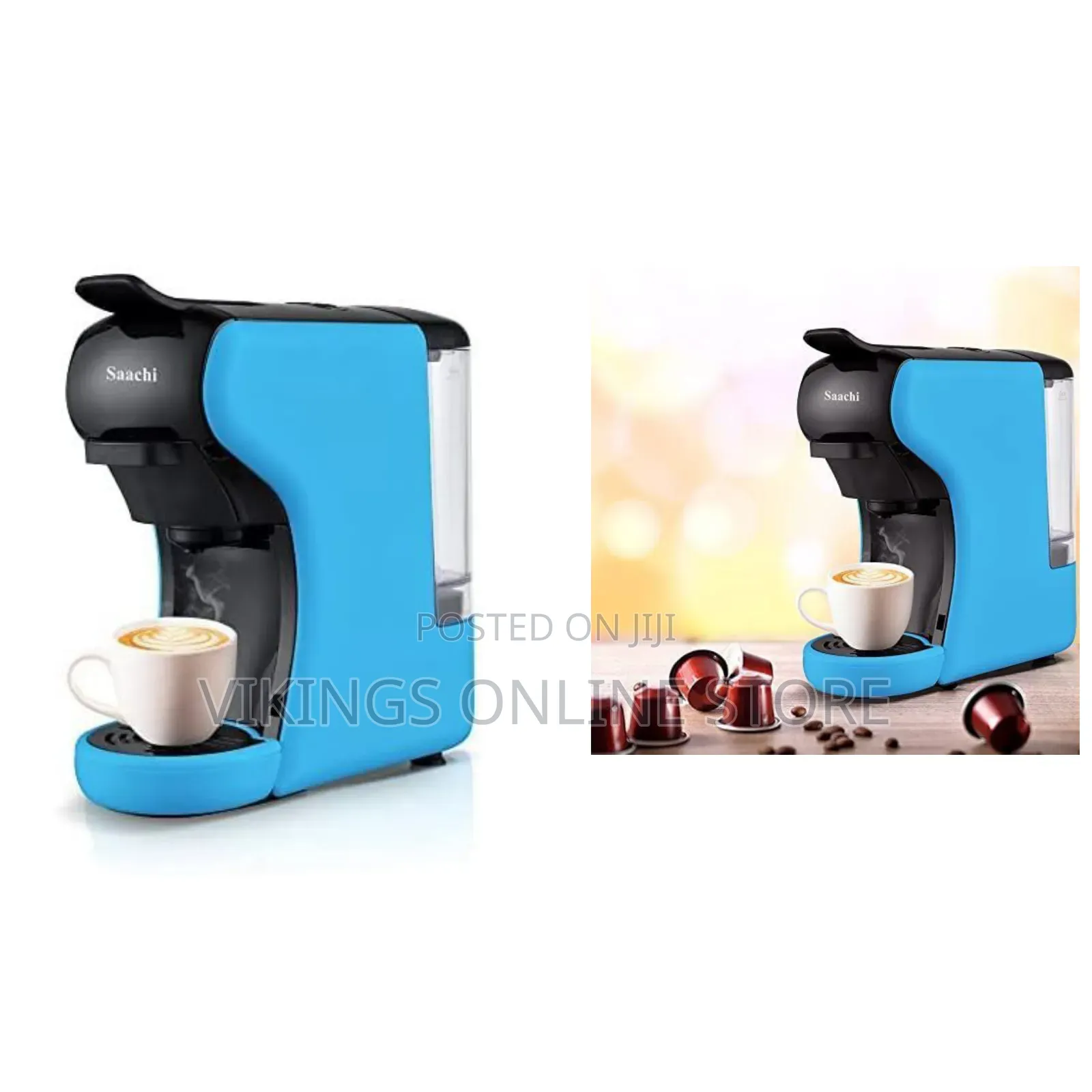 Saachi Pod Capsule Coffee Espresso Machine-Blue