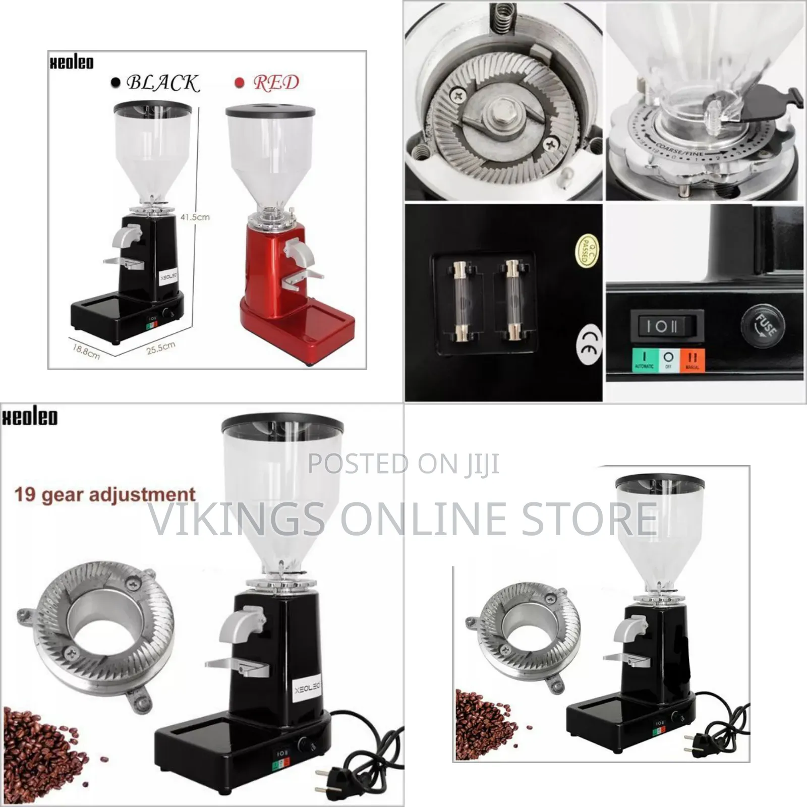 Commercial Electric Espresso Coffee Grinder Machine - Multi-Colour