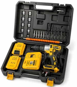36V Cordless Drill Kit With 2 Lithium Batteries, Charger, Drill Case