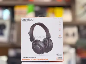 Porodo Soundtec Leather-Finish Wireless Stereo Headphone With Bluetoot