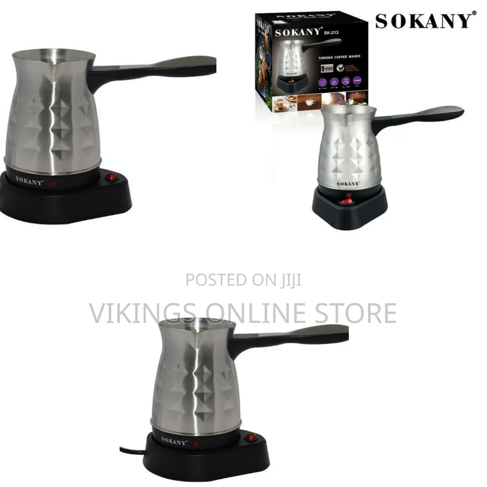 Sokany 0.5L Coffee Maker Machine Stainless Steel Electrical Kettle Pot