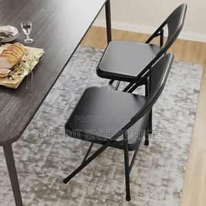Black Vinyl-Padded Metal Folding Chair 1PC