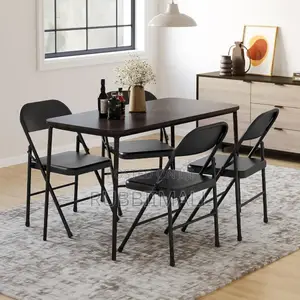 Black Vinyl-Padded Metal Folding Chair 1PC