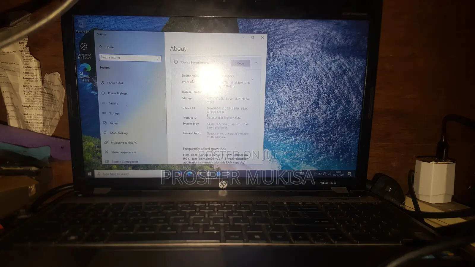 Laptop HP ProBook 4730S 8GB Intel Core i3 SSD 500GB