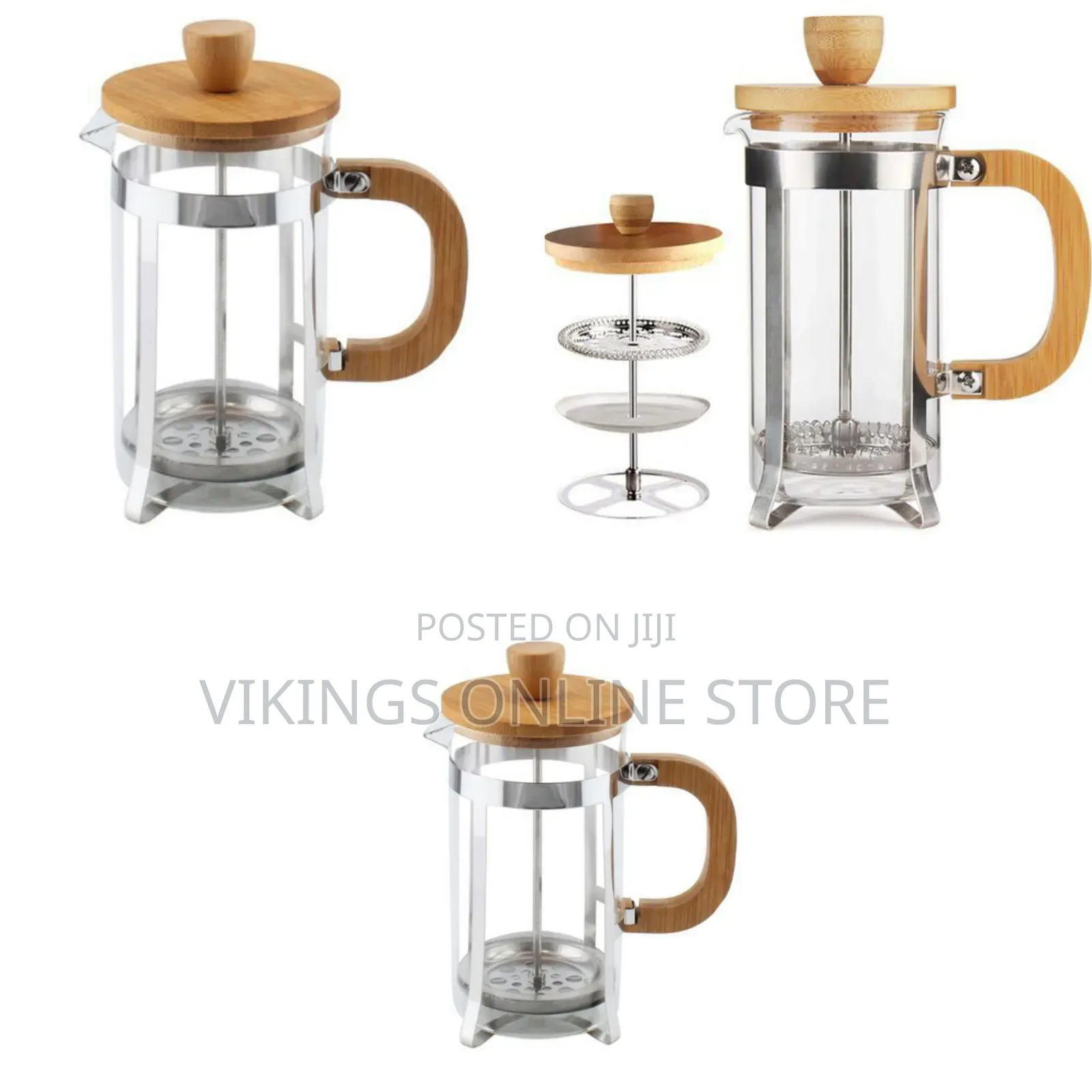 800ml Bamboo/Stainless Steel French Press Coffee Espresso Tea Maker