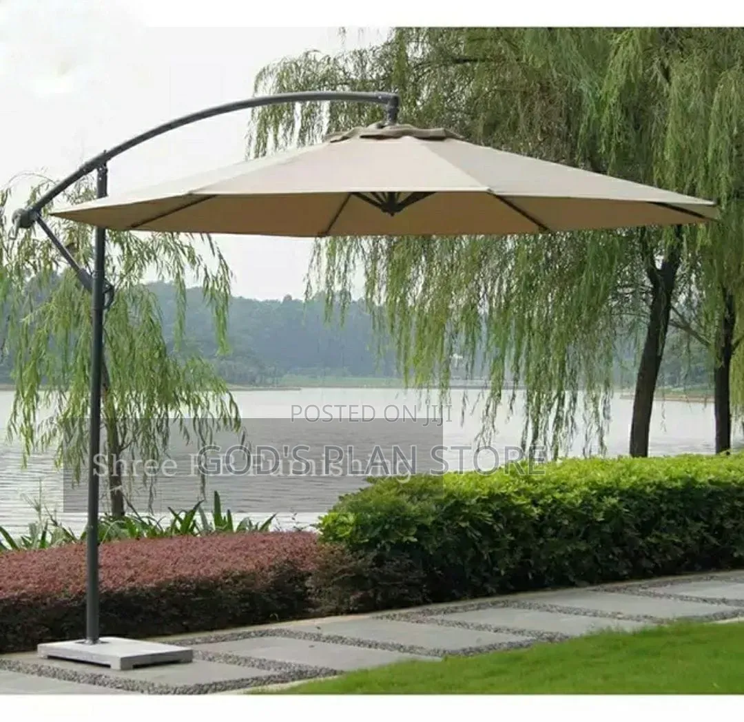 Marble Base /Side Poled Double Top Outdoor Umbrella